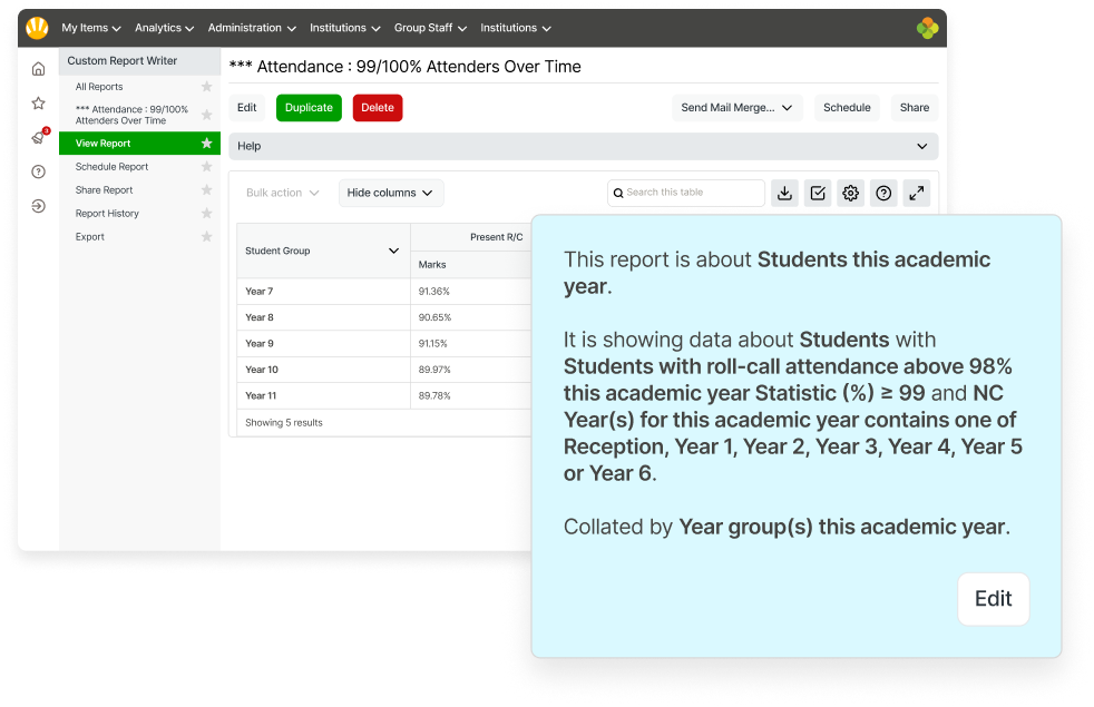 Secondary School Data Manager